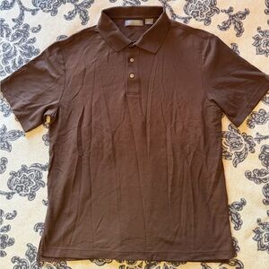 Daniel Cremieux Men's Brown Short-Sleeve Polo